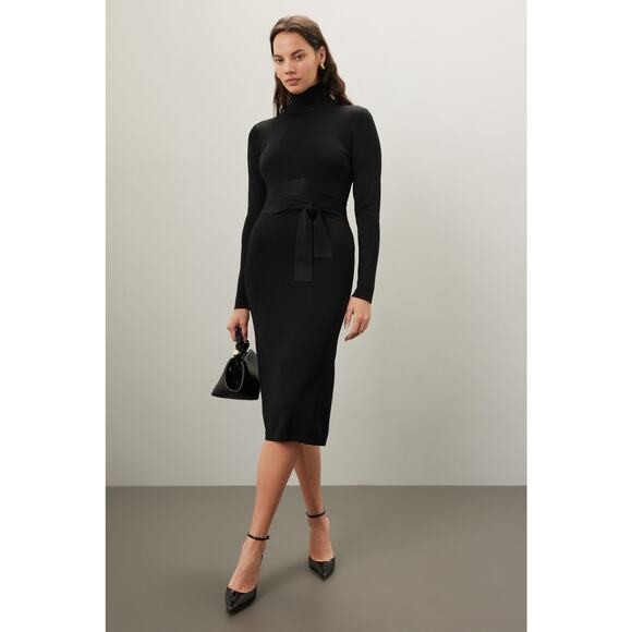 Toccin Racer Black Midi Dress - Picture 7 of 8